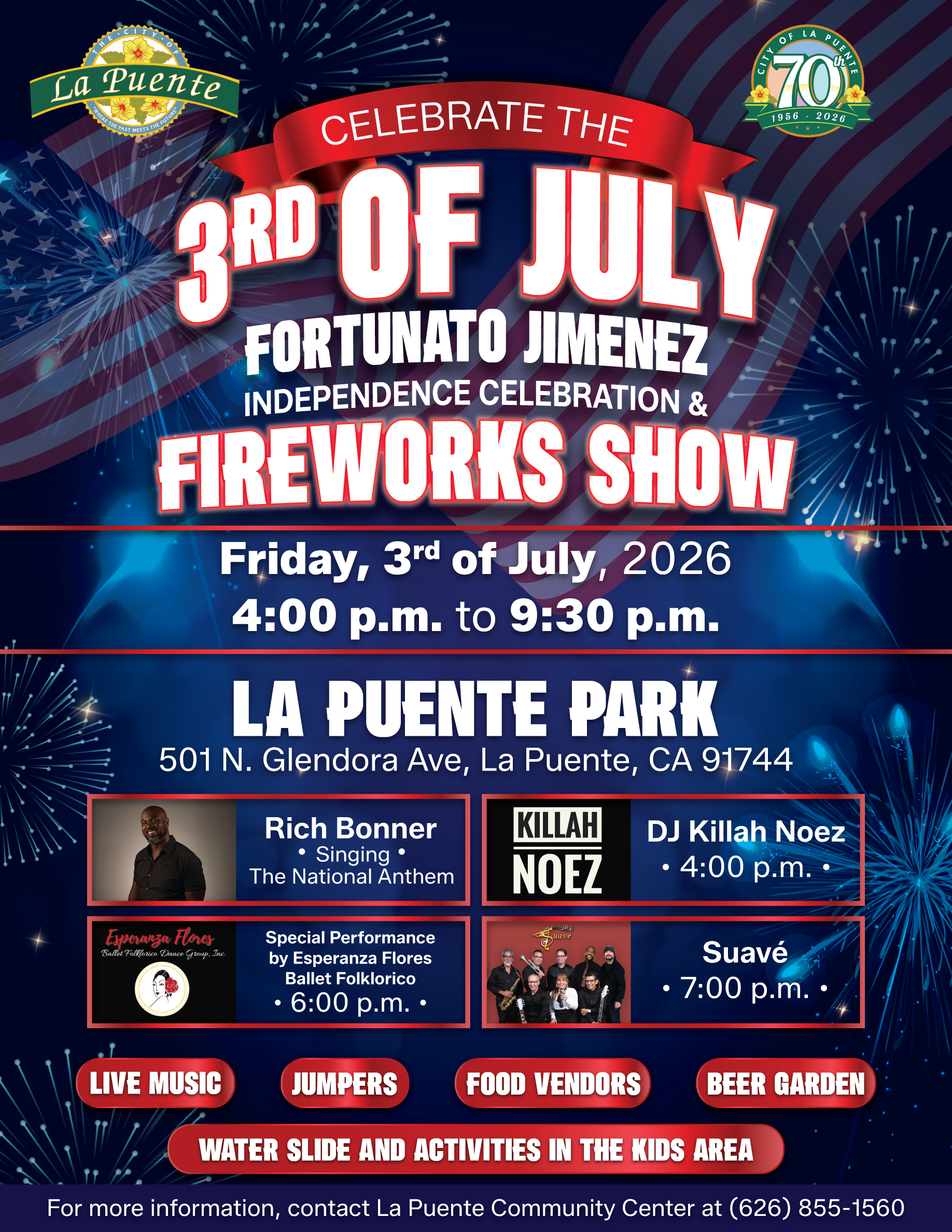 Flyer image including post content and information